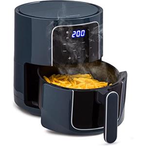 Klarstein Friggitrice ad Aria, Air Fryer 1400W, Friggitrice ad Aria Calda, Forno ad Aria con Pannello Touch, Friggitrice Elettrica 8 Programmi, Temperatura Regolabile, Timer, Friggitrice Aria 3.5L