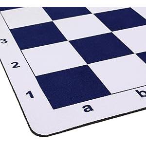 Chess and games shop Muba Scacchi in vinile standard Roll Up - Scacchiere professionali Club e torneo (5,7 cm Quadrato, Gomma Blu 5,7 cm)