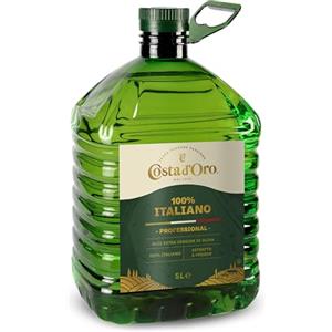 Costa d'Oro - 100% Italiano 5L. Olio extravergine di oliva estratto a freddo da olive 100% italiane. PET da 5L.