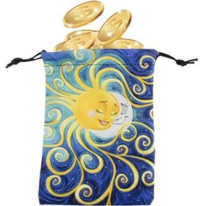 Generic Custodia per tarocchi in velluto - Borsa per carte dei tarocchi, custodia in velluto per carte dei tarocchi | Porta tarocchi e porta dadi con coulisse, piccola borsa porta carte dei tarocchi, custodia