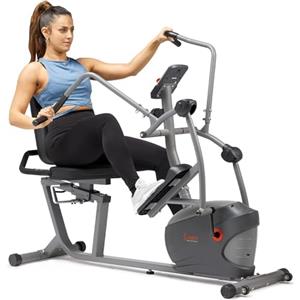 Sunny Health & Fitness Performance Interactive Recumbent Cross Trainer Ellittica Bike con esclusiva app SunnyFit® e connettività Bluetooth intelligente — SF-RBE420035