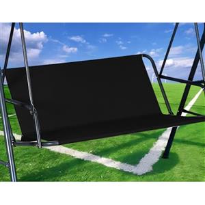 YYJAILZQ Coprisedile di Ricambio per Dondolo da Giardino,Coprisedili per Altalena da Giardino,Impermeabile 600D Oxford Tessuto Dondolo da Giardino Coprisedile,Resistente (138 * 50 * 50cm,Schwarz)