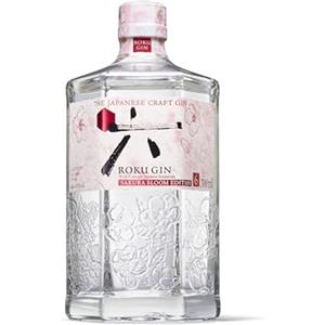 Roku Gin Sakura Bloom Edition, Gin Artigianale Giapponese Edizione Limitata - composto da 6 botaniche 43% Vol. - Bottiglia da 700ml