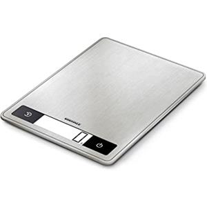 Soehnle Page Profi 200 Bilancia pesa alimenti digitale, Bilancia da cucina da 1 g a 15 kg compatta ed elegante, Bilancia cucina digitale, grigio