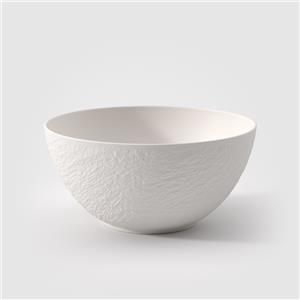 Villeroy & Boch Manufacture Rock Insalatiera 24 cm Bianco Porcellana Premium, Design Opaco Effetto Ardesia, Lavabile in Lavastoviglie e Utilizzabile in Microonde