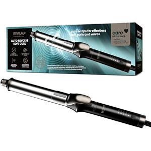 REVAMP Arricciacapelli Rotante Auto Revolve - Ferro Arricciacapelli Automatico, Cilindro Extra Lungo in Ceramica, Arricciacapelli Antigroviglio per Ricci Morbidi e Beach Waves - Styler Rotante