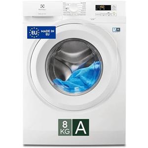 Electrolux Lavatrice a Carica Frontale EW5F8W, 8kg Serie 500 TimeCare, 1151 Giri/min, AutoSense e Partenza Ritardata da Remoto, Programma Hygiene, Cesto GentleCare, 847x596x547mm, Bianco, Classe A