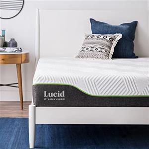 LUCID Materasso Hybrid, Alto 25cm - in Lattice elastico - Memory foam con gel rinfrescante - Molle insacchettate d'acciaio - Rigidità media - Matrimoniale 160x190 cm