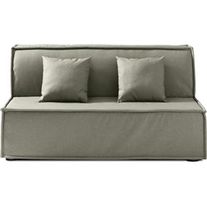 EVERGREENWEB Divano Letto ELLEN 140x190 cm Matrimoniale con Materasso Ortopedico Waterfoam, Rivestimento Sfoderabile e Cuscini Supersoft Grigio