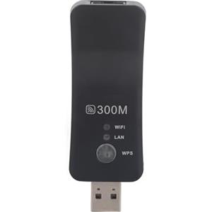 Qiilu WiFi USB Mini 300M USB Ripetitore Wireless Amplificatore di Segnale AP Smart TV Adattatore di Rete Adattatore Wifi Smart TV Smart a Velocità di Trasmissione Fino a 300M Amplificatore