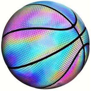 Bodybite Pallacanestro, Palla da Basket, Pallacanestro Riflettente Luminoso, Pallacanestro Olografica, Pallone da basket olografico - FLASHBALL
