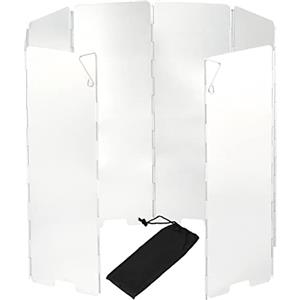 SEADESKY 8 Piatti Parabrezza Campeggio Pieghevole Vento Scudo Alluminio Pieghevole Parabrezza per Fornello da Campeggio Paravento Fornello Campeggio per Fornelli Picnic