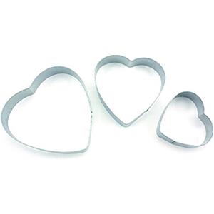 Fackelmann Zenker 42894 3 Coppapasta per Biscotti a Cuore (3 Misure)