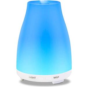 lovegerger 200ml Umidificatore Ultrasuoni Aromaterapia, Diffusore di Oli Essenziali di Vapore Freddo, 7-Color LED