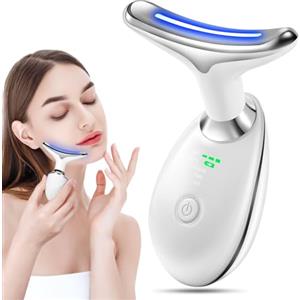 Winload Dispositivo di Bellezza Antirughe, Lifting Massaggiatore per il viso e il collo, Impacco Caldo a 45 ℃ Terapia, Anti Invecchiamento riduce il doppio mento, Rassodamento e Sollevamento Della Pelle