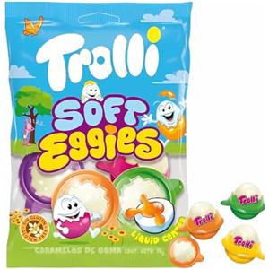 Casa del Dolce Trolli Easter Eggies Caramelle Gommose Ripiene Ovetto Pasqua Busta da 75 gr (4 TROLLI per Busta)
