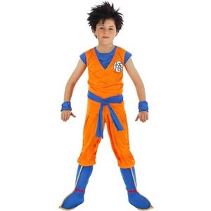 Chaks - Costume Goku Saiyan, Dragon Ball, set da 7 pezzi per bambini, outfit per carnevale, Halloween e appassionati di anime