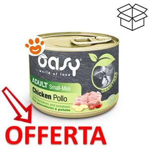 Oasy Dog Grain Free Adult Small-Mini Pollo - Lattina Da 200 Gr - CONFEZIONE RISPARMIO