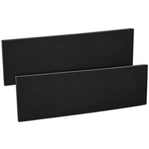 kwmobile 2X Paracolpi Garage Gommato - Set Protezione Box Auto Paraspigoli Muro - Salvaportiere Pareti 40x12cm - Strisce Autoadesive Ammortizzanti - Paraurti Nero