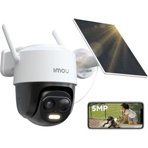 Imou 5MP Telecamera WiFi Esterno Senza Fili con Pannello Solare, Videocamera Sorveglianza Wi-Fi Esterno a Batteria 5000mAh, Rilevamento PIR&Umano, Visione Notturna a Colori, Audio Bidirezionale, IP65