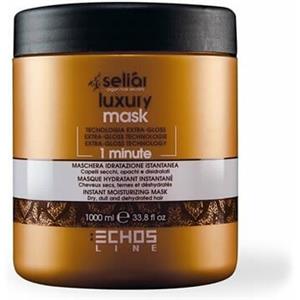 ECHOSLINE Seliàr Luxury Mask 1000ml - Maschera Idratante per Capelli Secchi e Opachi con Vitamine e Oli Botanici
