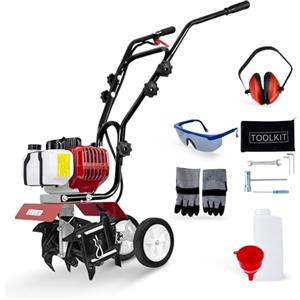 BU-KO 52CC Garden Petrol Tiller Motore 3HP 2 Tempi Prato Terreno Coltivatore Rotovator Motore Leggero Compatto Compatto Impugnatura sicura Impugnatura costruita per durare Affidabile e Resistente