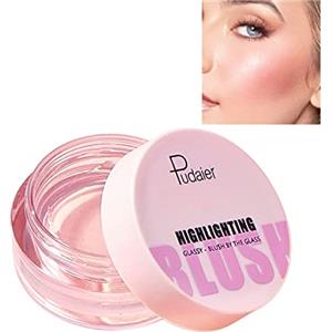 FAFOUR Per il viso Blush che cambia colore, Fard liquido in crema naturale rouge per guance e punti luce, Gel trasparente per fard scintillanti Trucco idratante impermeabile di lunga durata senza peso (01#)