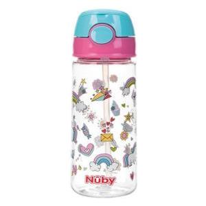 Nuby Borraccia in Tritan 540ml con Cannuccia Morbida a Scatto - Ideale per Bambini 3 Anni