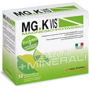 Pool Pharma MGK VIS Lemonade - Integratore Energetico con Magnesio, Potassio e Creatina in 30 Bustine al Gusto di Limone