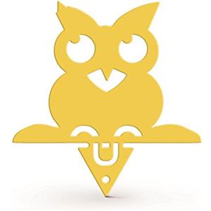 Alubox 98ZZINOGUFOGI Porta Spirale Antizanzare da Piantare Gufo, Giallo