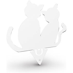 Alubox 98ZZINOGATTIBI Porta Spirale Antizanzare da Piantare Gatti, Bianco