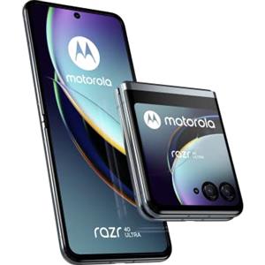 Motorola RAZR 40 Ultra (Display Flessibile 6.9 pOLED 165Hz, Display Esterno Full Screen 3.6 pOLED, 5G, Selfie Cam 32 MP, 8/256 GB, 3800 mAh, Caricatore 33W, Dual SIM, Android 13), Glacier Blue