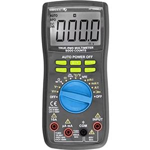 Högert Technik - Misuratore digitale multifunzione Capacimetro I multimetro fino a 600V 10A I RMS I Schermo LCD I Rivestimento in gomma I Ergonomico e Compatto I Cavo di misurazione I HT1E604
