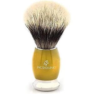 Jag Shaving - Spazzole per barba bagnata, con manico in ottone
