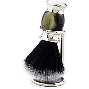 Jag Shaving - Pennello da barba con setole sintetiche, manico in resina - portapennelli