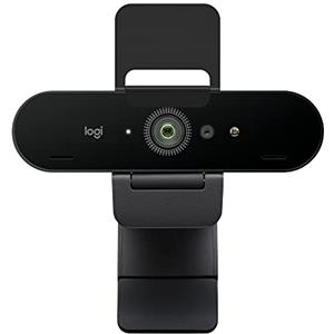 Logitech Brio Ultra HD Pro Webcam, Streaming Hyper-Fast 1080p/60fps, Ampio Campo Visivo ‎Regolabile, Zoom 5X, Funziona con Skype, WebEx, Cisco Jabber, Zoom, Windows Hello, ‎PC/Mac/Laptop/Chrome - Nero