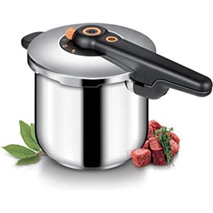 Tescoma 702108 Pentola a Pressione 7.5 Litri, Apertura semplificata, Bassa/Alta Pressione, Linea SmartCLICK