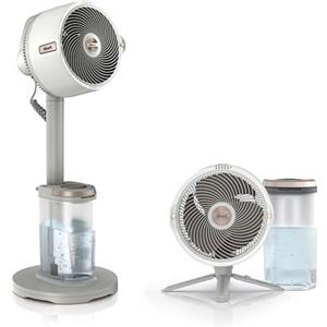 Shark FlexBreeze Pro Mist Ventilatore per Interni ed Esterni senza Filo con Nebulizzatore, Portatile, Raggio 20 m, a Piantana o da Tavolo, 5 Velocità, Silenzioso, Telecomando, Tortora FA300WHEU