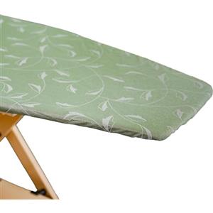 Generico Copertina per Asse da Stiro, Compatibile con Foppapedretti, Colore Argento/Verde, Ricambio Elastico, Tessuto 100% Cotone, 115 x 63 cm, Made in Italy