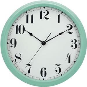 Levitantes Orologio da parete circolare vintage verde menta, design retrò, ideale per la decorazione degli spazi e l'organizzazione del tempo.