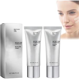Dyceittdia 2pcs Fondotinta liquido, Fondotinta idratante e Correttivo, A lunga Durata, Idratante, Fondotinta Leggero per la Cura della Pelle, 2pcs*30ml, foundation (07)