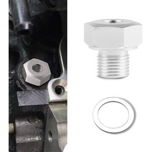 WINUERK Adattatore Sensore Pressione Olio, Sensori di Pressione Dell'olio Della Trasmissione M16 1,5 a 1/8 NPT Filettatura Tubo Raccordo per Tutti i GM LS Serie Motori