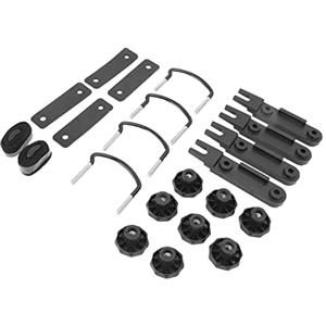 TOPINCN Morsetti a U per Box da Tetto Universali, Kit di Montaggio per Montaggio su Auto e Furgone Kit di Montaggio per Montaggio Sul Tetto Staffe a U Accessorio per L'installazione Viti a U Controdado Access