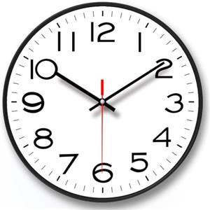 NUOVO Orologio da parete da 8 pollici Telaio nero con copertura in vetro Silent Ticking Movimento Quarzo Orologio da parete Moderno Design Al Quarzo Decorativo Cucina Interna