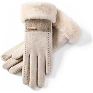 Wnddle Guanti invernali da donna, Guanti Touch Screen Invernali per Donna, Guanti in Maglia con Fodera in Pile, Caldi Guanti Touch Screen per Telefono Antivento Foderati Spessi Guanti