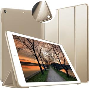 VAGHVEO Custodia per iPad 10,2 Pollici 2021 9a Generazione /8a Gen 2020/iPad 7a 2019 Ultra Sottile e Leggere Protezione Morbido TPU Soft Silicone Smart Cover Case Shell[Auto Svegliati/Sonno], Oro