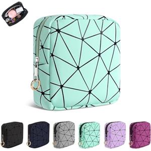Playexen Trousse Trucchi Donna, Piccolo Porta Trucchi PU per Cosmetica, Pochette Donna Trucchi Multifunzionale Portatile Beauty Case da Viaggio, Borsa da Toilette Impermeabile Ragazza, Idee Regalo(1Pz,PVerde)