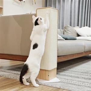 PETKARAY Tiragraffi per Gatti, Angolo in Sisal per Interni, Protezione da Parete con Erba Gatta ((piccola taglia)