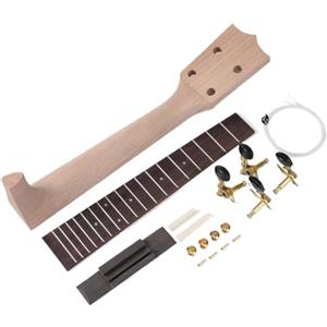 Nkmujil Ukulele Neck Kit, Ukulele Guitar Build Kit, Build Your Own Ukulele Kit, Wood Ukulele Neck Tools, Ukulele Neck Kit, Ukulele Assembly Kit, Guitar Build Manual Kit, Wooden Ukulele Construction Kit