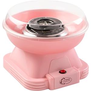 Bestron Macchina per zucchero filato in per casa, dispositivo per zucchero filato con 10 bastoncini e misurino, ideale per feste di compleanno per bambini e divertimento in casa, colore: Rosa